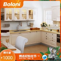 Boloni custom open kitchen overall cabinet European storage combination cabinet custom prepaid Suger