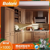 Boloni custom kitchen cabinets European classical combination Overall cabinet storage custom advance gold Aix