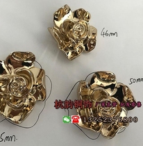 Pure copper rose petals gold cherry petals decorated with metal drawing ancient bronze Chinese hardware
