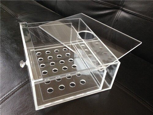 干湿分离盒 透明有机玻璃亚克力 单层小抽屉 定制尺寸迷你款式