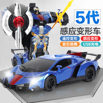 Deformation remote control car children toy car Boy Charging Dynamic Drift Racer Gesture sensing wireless Sports car gift