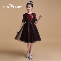 Daughter child dress Christmas girl princess princess dress piano performance dress host dress dress dress dress