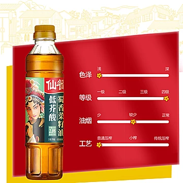 【稳定签到】仙餐蜀香低芥酸菜籽油400ml[8元优惠券]-寻折猪