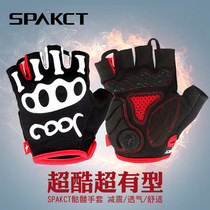 spakct Spake bicycle riding gloves half-finger summer mountain bike short-finger mens and womens bicycle equipment Skeleton King