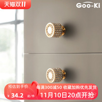 Georgi's Individuality Creative Light Luxury Nordic Door Diamond Pull Single Hole Round Square Drawer Wardrobe Door Handles