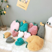 Cute girl heart peach sofa backrest bedroom pillow ins wind net red rabbit velvet photo decoration small pillow
