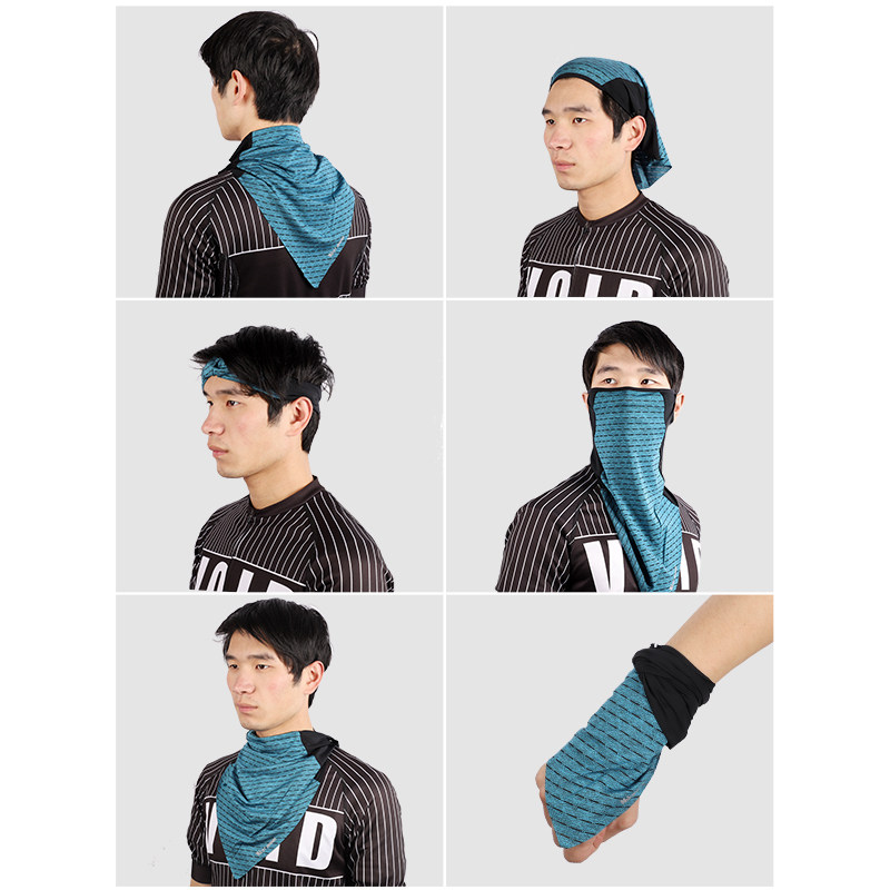 骑行面巾夏季冰丝防晒面罩脖套围脖男魔术三角巾头巾钓鱼骑手装备