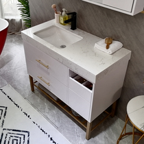 Marble bathroom cabinet toilet washbasin cabinet combination floor-standing sink sink smart mirror cabinet rock board