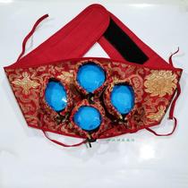 Waist and abdomen 4-way moxibustion bag with moxibustion silk and satin moxibustion cloth cover cloth bag moxibustion box moxa column moxa