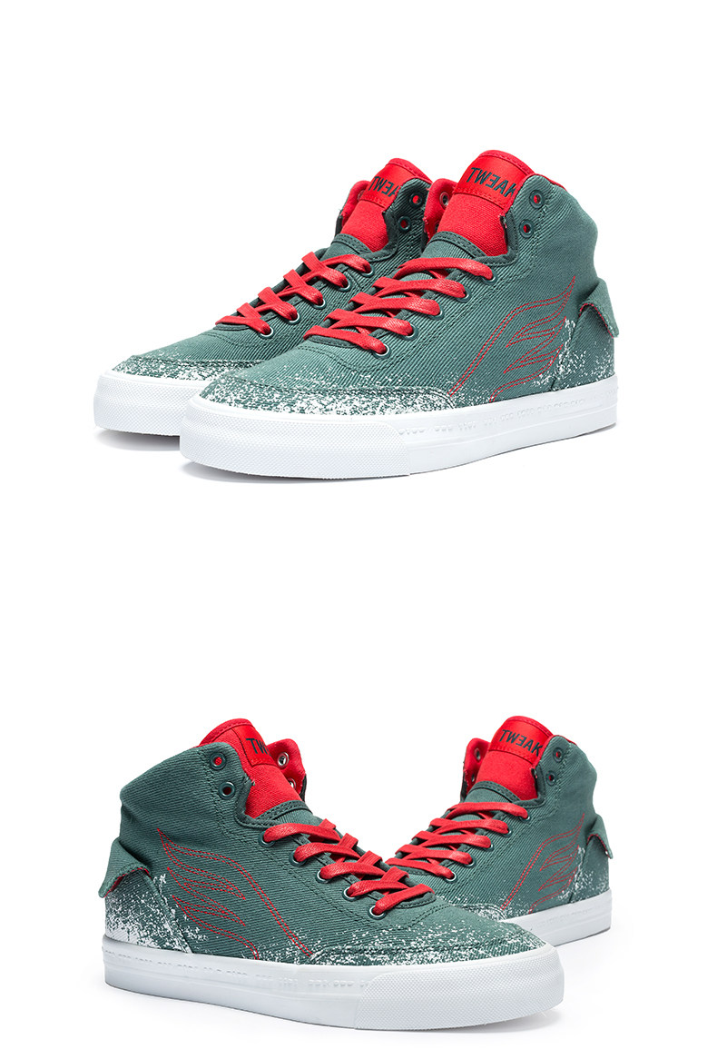 tweak特威克神鞋春夏季情侣休闲鞋子男女帆布高帮板鞋滑板鞋