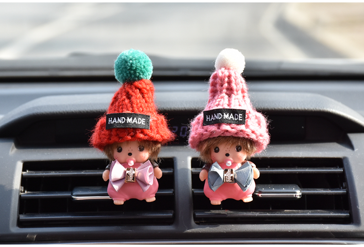 Mengqiqi ổ cắm xe nước hoa chủ xe điều hòa không khí nước hoa Hàn Quốc dễ thương xe trang trí nội thất nguồn cung cấp