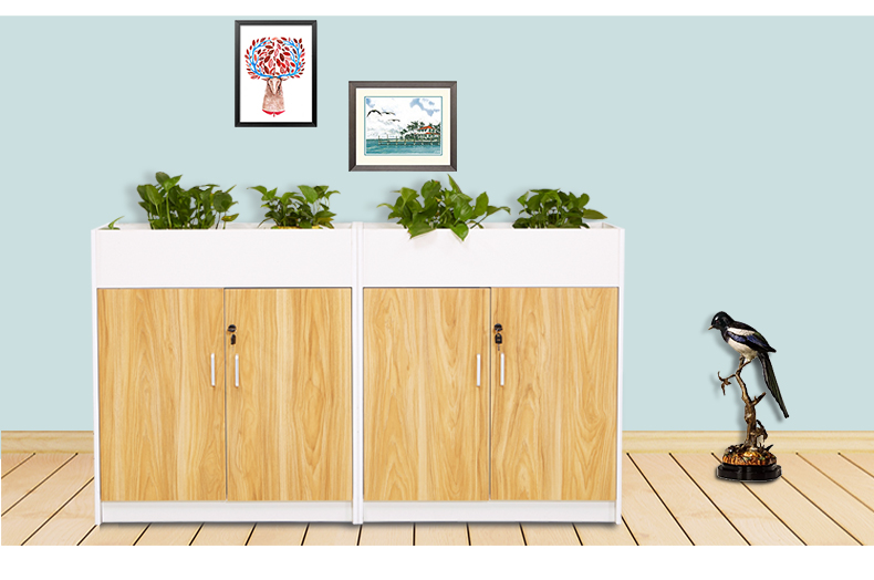 东莞隔断花槽柜茶水柜资料柜木质文件柜矮柜书柜落地柜子工厂定制