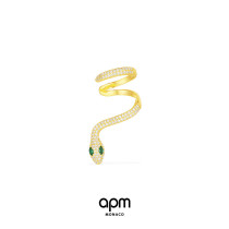 APM Monaco Green Eyes Snake Ear Clip Temperament Atmosphere Ear Clip Ear Stud Gift for Girlfriend New Year Gift