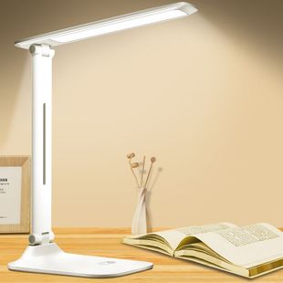 夹子led台灯学生护眼学习充电插电两用学生宿舍小台灯卧室床头灯_爱购