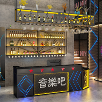 Industrial wind cashier Wrought iron wall cabinet Wine rack Wall wine cabinet Restaurant front desk bar bar decoration hanging wine rack