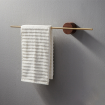 Hair towel rack free of punch toilet bathroom brass telescopic hand towels rack bath towels Nordic minimalist creative single pole