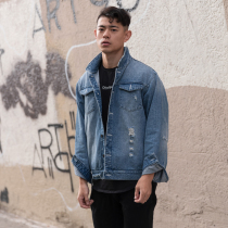 DRIOTOPIA autumn new retro denim jacket mens all-match tooling lapel loose jacket women DRIOCO