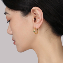 WANGS French Retro Earring 2022 New Tide Premium Sense Design of European and American Peacock Earrings