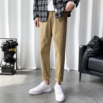 2022 Summer new small foot loose casual pants male Korean version Trend 100 hitch a guy card its color 90% pants