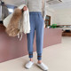Harlan pants female spring and autumn 2020 new knitted woolen radish pants Korean thick warm warm loose net red grandma pants Harlan pants female spring and autumn 2020 new knitted woolen radish pants Korean thick warm warm loose net red grandma pants