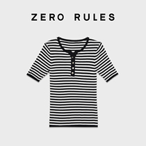 Like luxury summer ice and cold striped knitted knitting shirt 21041451