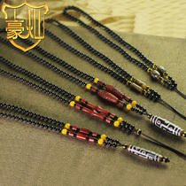 Jade brand Jade jade pendant rope Tianzhu lanyard pendant lanyard Handmade original braided personality ethnic wind chain