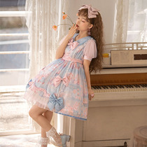 Original Loretta Skirt Summer Lian Dress Daily Lo Skirt Lolita Short Sleeve Op Spot Cherry Candy Paper