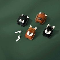 TR ) Taiwan Zuny animal shape cute leather earphone airpods protective case gift alpaca lion