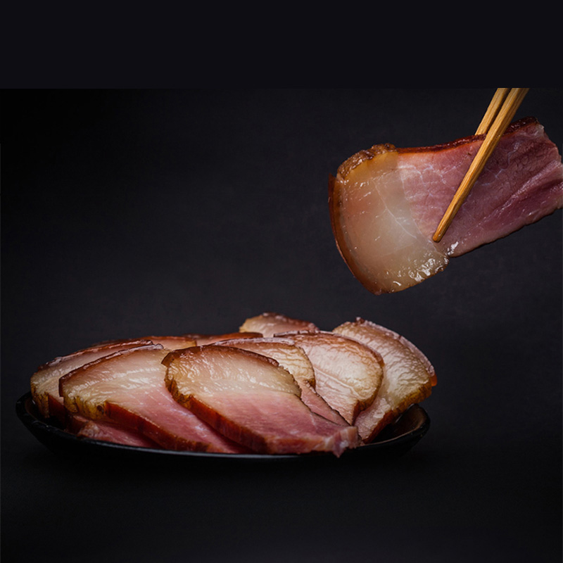 chuanwazi hind leg bacon 500g farm-made smoked bacon, sichuan guizhou hunan specialty local pork bacon