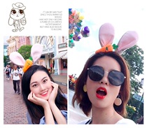 New Carrot Rabbit Ears With Light Hair Stirrup Shine Head Decoration Cute Bar Decoration Props Children Performance Headwear