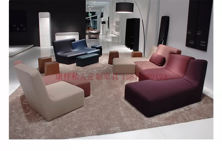 Kangzi tùy chỉnh nhà thiết kế đồ nội thất kết hợp sofa bốn chỗ kết hợp mẫu ghế phòng khách cá tính Bắc Âu hiện đại - Nội thất khách sạn