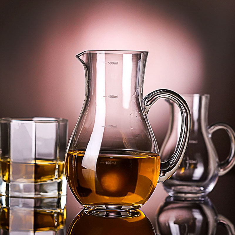 liquor dispenser with scale glass small wine cup set pouring pot measuring device red wine decanter household