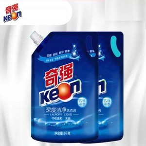 奇强深度洁净洗衣液1kg*2共4斤优雅茶香 护理衣物 包邮家庭装促销
