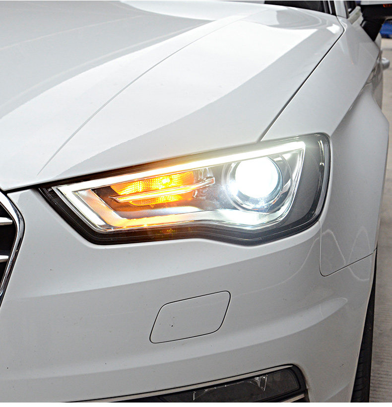 适用于奥迪a3大灯总成改装led大灯14-16款a3升级高配版氙气日行灯