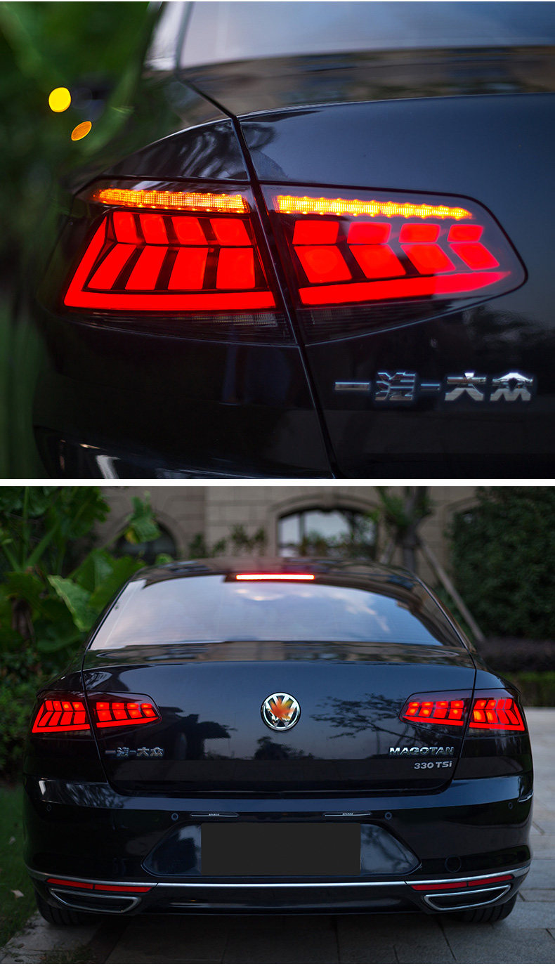 适用于大众17-19款新迈腾b8尾灯总成 改装led尾灯流水流光后尾灯