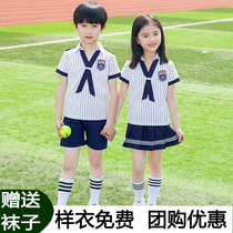 Kindergarten Graduation Photo Clothes School Uniforms Elementary School Students Short Sleeve Suit Childrens School Dress College Wind Summer