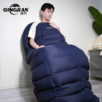 Clear down sleeping bag outdoor adult adult camping widened and enlarged indoor winter cold thickened minus 40 degrees
