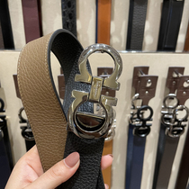 FERRAGAMO Firag mousse mens classic casual genuine leather double-sided business belt