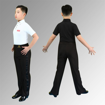 Professional Grand Child Male Child National Standard Dance Latin Dance Practice Costume boys dance suit Pocket Pants Dance Test Class Clothing