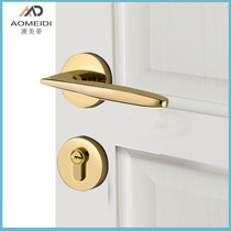 Simple split lock zinc alloy high-end indoor door silent door lock magnetic lock