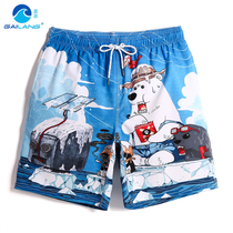 Gai Lang beach pants mens quick-drying loose travel resort stretch casual street wear shorts mens hot spring swimming pants