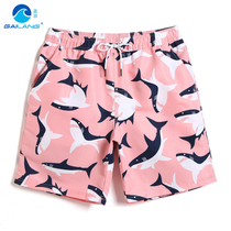 Gina Summer Men Beach Pants Speed Dry Seaside Holiday 50% Printed Shorts Flat Corner Swimming Pants Boomer