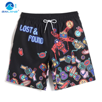 Seaside Resort Speed Dry Men Beach Pants Rafting Swim Trunks Sanya Thai Tourist Shorts Tide Cards Big Flower Trunks