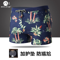 Cover wave new anti-embarrassing flat corner sexy swimming trunks mens quick-drying hot spring pants elastic breathable adult shorts tide style