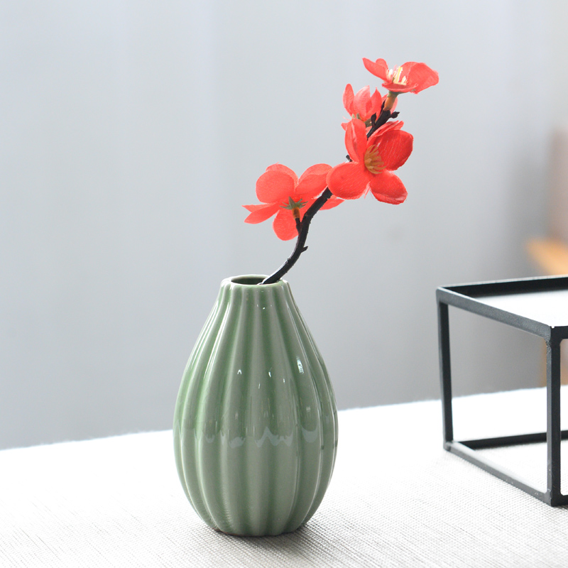 Modern creative little sitting room adornment flowers fresh celadon vase household furnishing articles grass cooper hydroponic flowers in the container