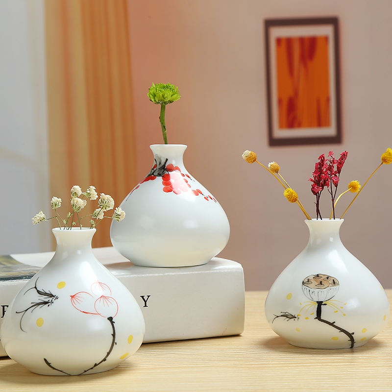 All over the sky star, ceramic white porcelain vase small pure and fresh and hydroponic dried flower flower implement I and contracted household adornment desktop furnishing articles
