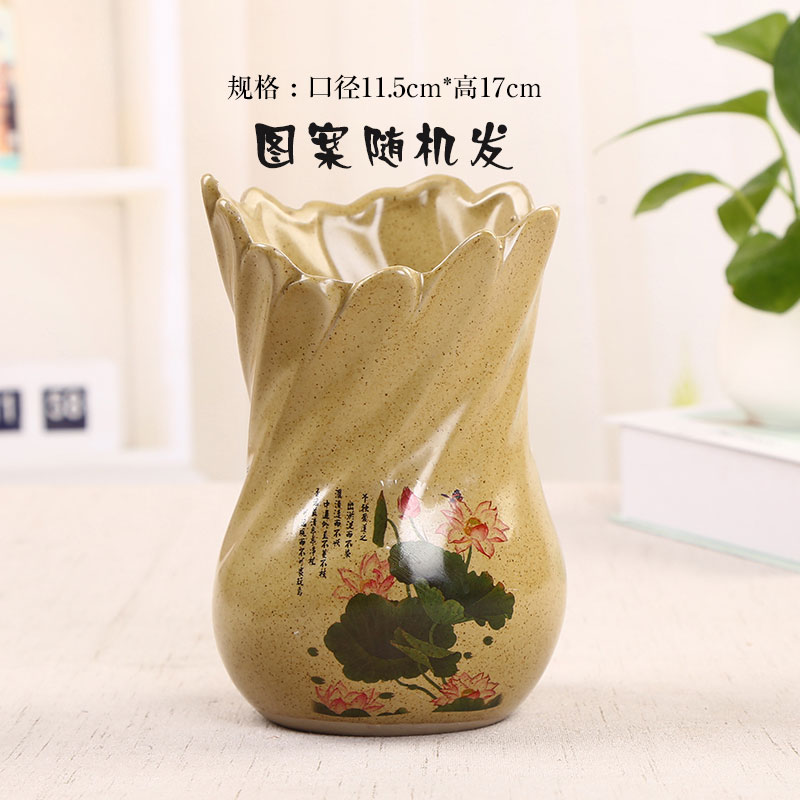 Move contracted fleshy flower pot green plant pot ware has high running with large old ceramic flower POTS dry flower vase