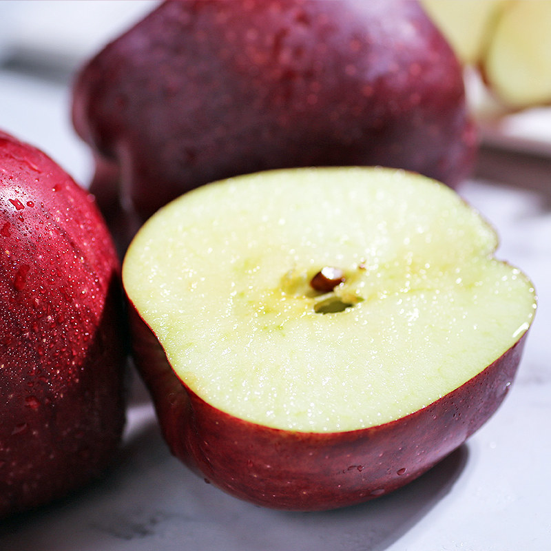 甘肃天水花牛苹果刮泥新鲜当季粉面红蛇果平果水果9斤非带箱包邮_一点