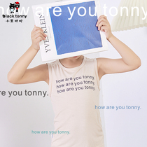 Small black tot intimacy Tony Spring Summer childrens vest Modale cotton sleeveless baby boy new hit undershirt