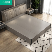 Nordic modern simple double bed bedroom high box storage bed 1 5 1 8 meters Wedding bed board type with pumped tatami